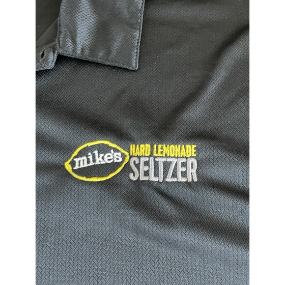Mikes Hard Lemonade Seltzer Polo Shirt Men's Size XL Black W/ Yellow‎ Embroidery - Picture 3 of 16
